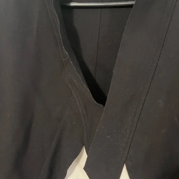 Planet By Lauren Color Block Open Front Jacket Black Cream Made in USA M/L (2) - Picture 5 of 16